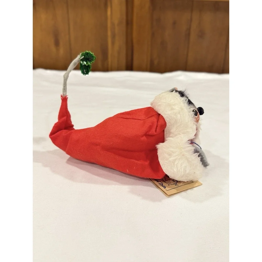 VTG Annalee Mouse in Red Christmas Stocking Mobilitee Dolls Plush Figure 1971